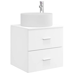 vidaXL Wall-Mounted Sink Vanity White 49.5 x 44.5 x 65.5 cm