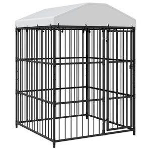 vidaXL Outdoor Dog Kennel with Roof 150x150x210 cm