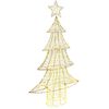 vidaXL Christmas Tree with 160 LEDs Warm white 151 cm PET