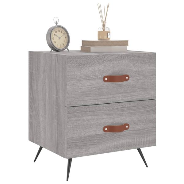 vidaXL Bedside Cabinets 2 pcs Grey Sonoma 40x35x47.5 cm Engineered Wood