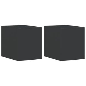 vidaXL Outdoor Wall Lights 2pcs Black Die-cast Aluminium