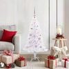 vidaXL Artificial Christmas Tree with Stand White 120 cm PVC and Steel