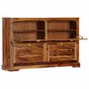 vidaXL Shoe Cabinet 140x35x90 cm Solid Acacia Wood