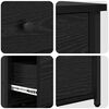 vidaXL Bedside Cabinet with Drawer 2 pcs Black Oak 40 x 36 x 60 cm