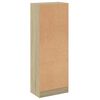 vidaXL 3-Tier Book Cabinet White and Sonoma Oak 40x24x109 cm Engineered Wood