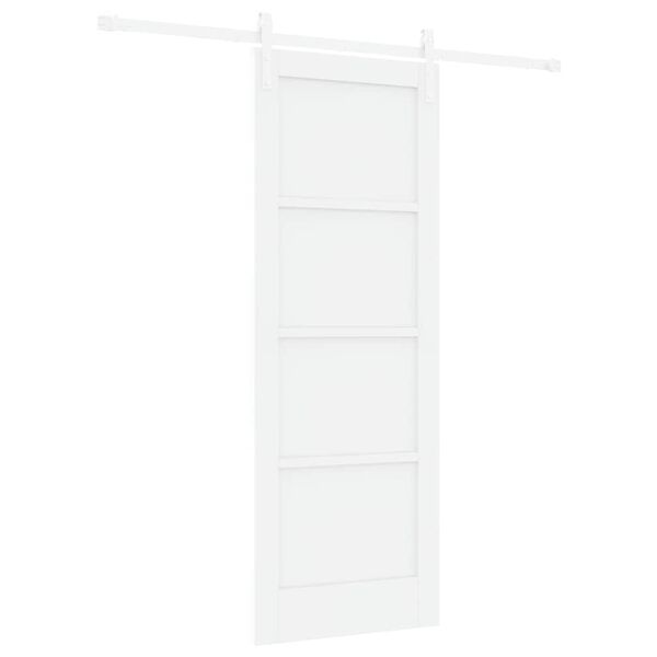vidaXL Sliding Door White 73.5 x 198.5 cm Solid Pine Wood