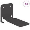 vidaXL Wall Shelf with Shelf 4 pcs Black 6 x 10.8 x 6.6 cm
