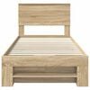 vidaXL Bed Frame with Headboard Sonoma Oak 80 x 200 cm Engineered Wood