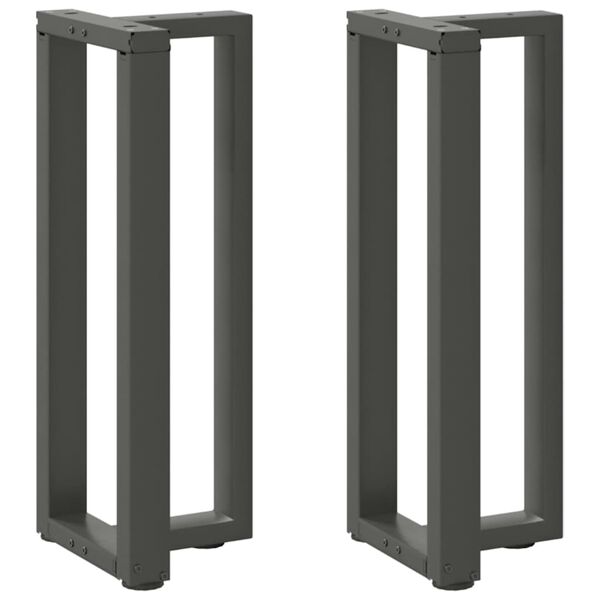 vidaXL Console Table Legs T-Shaped&nbsp;2 pcs Anthracite 38x25x(72-73) cm Steel