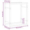 vidaXL Firewood Rack 50x28x56 cm Stainless Steel