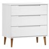 vidaXL Drawer Cabinet MOLDE White 80x40x80 cm Solid Wood Pine