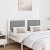 vidaXL Upholstered Headboard White 140 cm Solid Pine Wood
