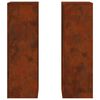 vidaXL Plant Stand 2 pcs Rusty 24 x 24 x 75 cm Weathering Steel