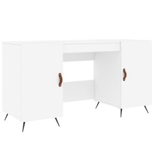 vidaXL Desk White 140x50x75 cm Engineered Wood