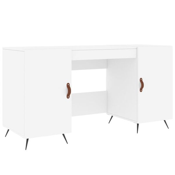 vidaXL Desk White 140x50x75 cm Engineered Wood