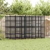 vidaXL Outdoor Dog Kennel Steel 5.53 m&sup2;