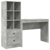 vidaXL Desk Concrete Grey 145.5 x 40 x 127 cm 2 pcs