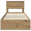 vidaXL Bed Frame with Drawer Artisan Oak 90 x 190 cm Engineered Wood
