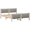 vidaXL Bed frame Brown and light grey 160 x 200 cm Solid pine wood