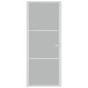 vidaXL Interior Door 83x201.5 cm White Matt Glass and Aluminium