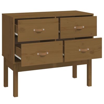 vidaXL Console Cabinet Honey Brown 90x40x78 cm Solid Wood Pine