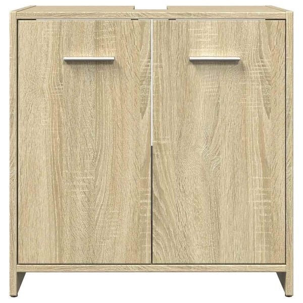 vidaXL Bathroom Sink Cabinet Sonoma Oak 60x33x60 cm Engineered Wood