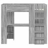 vidaXL Loft Bed Frame with Desk with Storage Grey Sonoma 80 x 200 cm