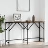 vidaXL Console Table Smoked Oak 140x29x75 cm Engineered Wood