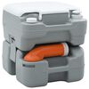 vidaXL Camping Toilet Manual Grey and White 41.5 x 36.5 x 37.5 cm