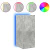 vidaXL TV Wall Cabinet with LED Lights Concrete Grey 30.5x35x70 cm