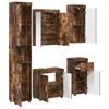 vidaXL Bathroom Furniture Set TULUM Smoked Oak Engineered Wood