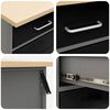vidaXL Work Cabinet with Drawer 2 pcs Black and Grey 100 x 55 x 85 cm