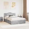 vidaXL Bed Frame Concrete Grey 140 x 190 cm Engineered Wood