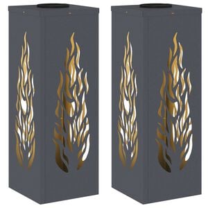 vidaXL Solar LED Pathway Light 2 pcs Anthracite Cold Rolled Steel