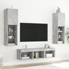 vidaXL 5 Piece TV Wall Units with LED Concrete Grey Engineered Wood