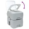 vidaXL Camping Toilet Grey and White 41.5 x 36.5 x 42 cm Polyethylene