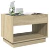 vidaXL Coffee Table with Infinity LED Sonoma Oak 70x50x50 cm