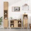 vidaXL 2 Piece Bathroom Furniture Set Sonoma Oak Engineered Wood
