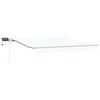 vidaXL Retractable Awning Manual White 350 x 250 cm Fabric and Steel