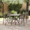 vidaXL Garden Dining Set 5 pcs Bronze 90 x 90 x 75 cm Cast Aluminium