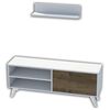 Homemania TV Stand "Party" 120x29,7x48,6 cm White and Walnut