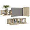vidaXL 4 Piece TV Cabinet Set Sonoma Oak Engineered Wood