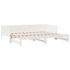 vidaXL Daybed with Trundle and Drawers without Mattress White 90x190 cm Single
