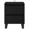 vidaXL Bedside Cabinet Black Oak 40 x 35 x 50 cm Engineered Wood