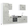 vidaXL 7 Piece Kitchen Cabinet Set Porto Concrete Grey Engineered Wood