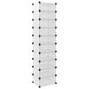 vidaXL Shoe Rack Transparent 44x32x174 cm PP