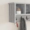 vidaXL Wall-Mounted Coat Rack with Shelf Grey sonoma 50 x 16 x 26 cm