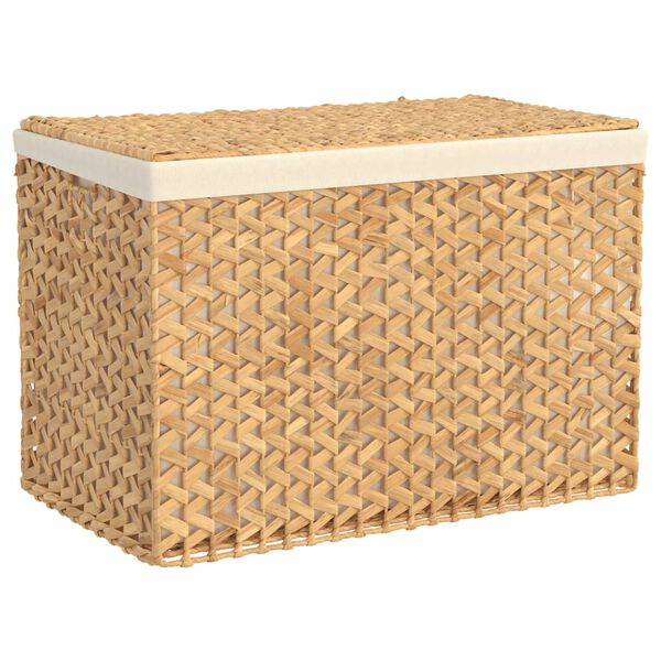 vidaXL Laundry Basket with 3 Sections 75x42.5x52 cm Water Hyacinth