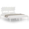vidaXL Bed Frame without Mattress White 160x200 cm Solid Wood