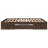 vidaXL Bed Frame without Mattress Brown Oak 200x200 cm Engineered Wood